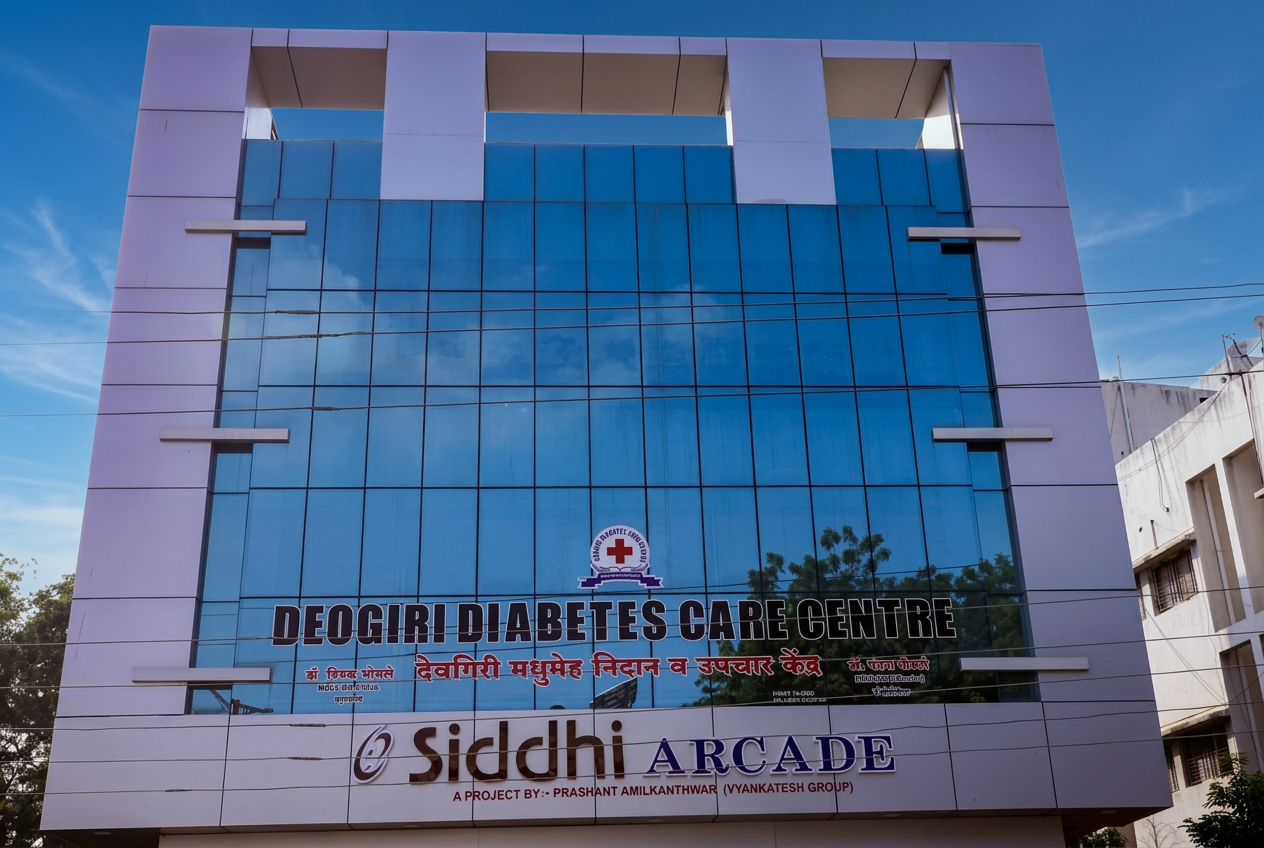 Deogiri Diabetes Care Centre building at Siddhi Arcade, Kalda Corner, Chhatrapati Sambhajinagar